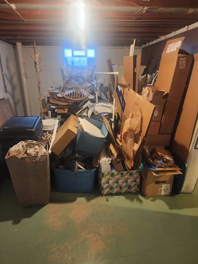 Roll-off dumpster container at job site for 20 Yard Dumpster Rental in Midwest City